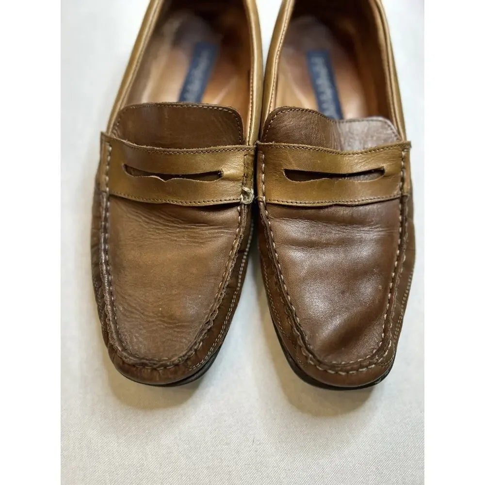 Giorgio Brutini Le Glove Loafers mens 9.5 M‎ Dress casual Shoes Brown Leather